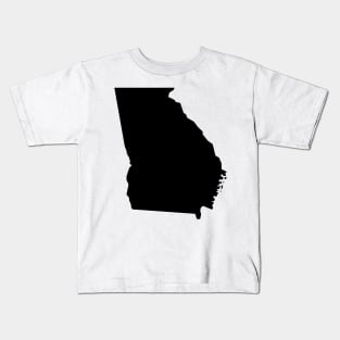 Georgia map in black Kids T-Shirt